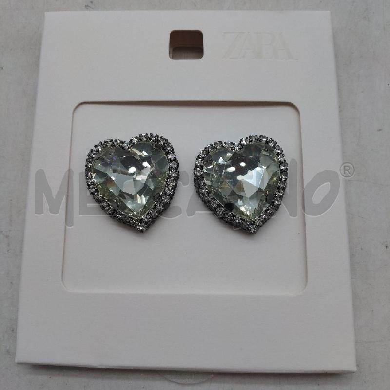 ORECCHINI CUORE BRILLANTINI ZARA CONFEZIONE | Mercatino dell'Usato Domodossola 1