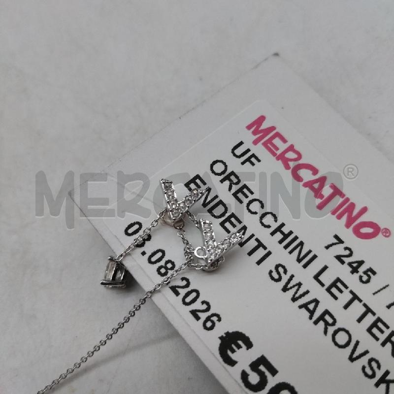 ORECCHINI LETTERA V PENDENTI SWAROVSKI | Mercatino dell'Usato Domodossola 3