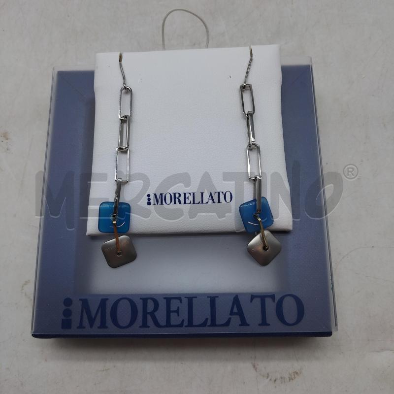 ORECCHINI MORELLATO COLLEZIONE CHAKRA CIONDOLI ACCIAIO E AZZURRO | Mercatino dell'Usato Domodossola 1