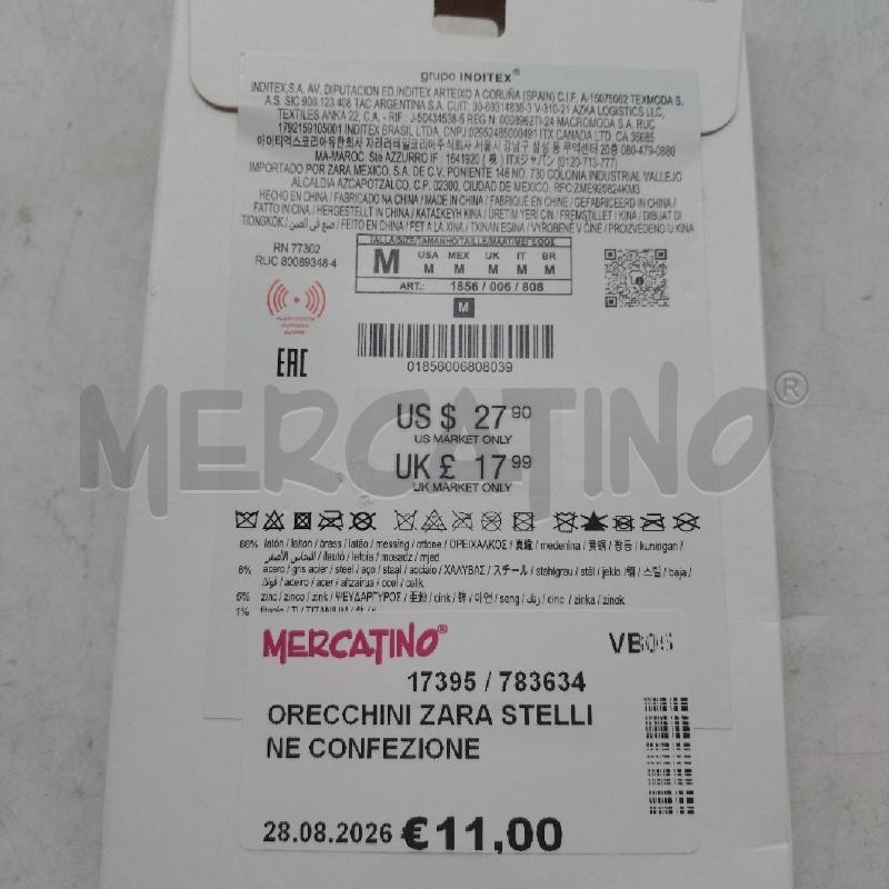 ORECCHINI ZARA STELLINE CONFEZIONE | Mercatino dell'Usato Domodossola 3