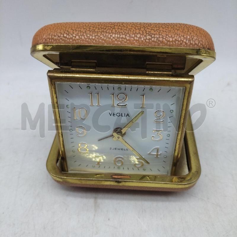 OROLOGIO DA TAVOLO VEGLIA CUSTODIA MARRONE CHIARO | Mercatino dell'Usato Domodossola 1