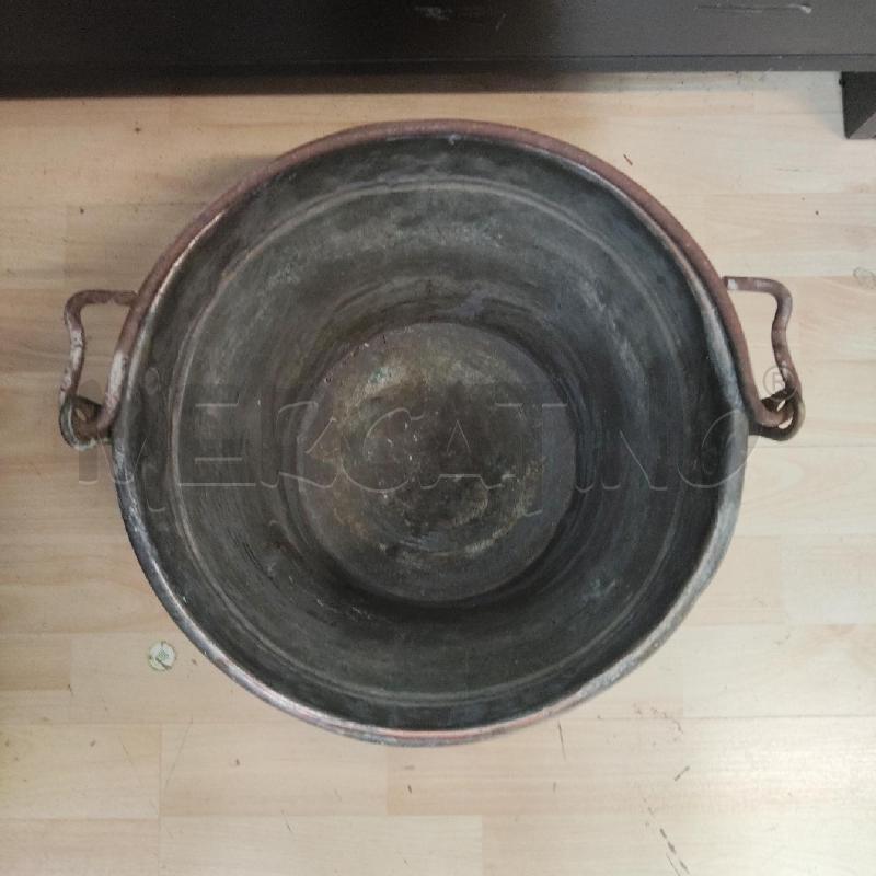 PAIOLO RAME ALTO BORDO CESELLATO FONDO OTTONE | Mercatino dell'Usato Domodossola 2