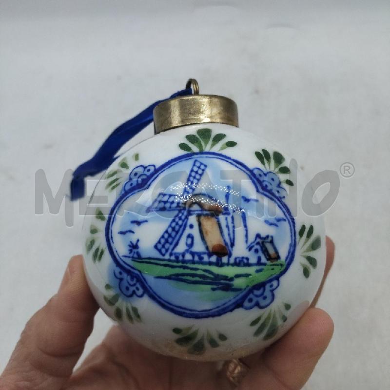 PALLINA NATALIZIA CERAMICA DELFTER HOLLAND | Mercatino dell'Usato Domodossola 3
