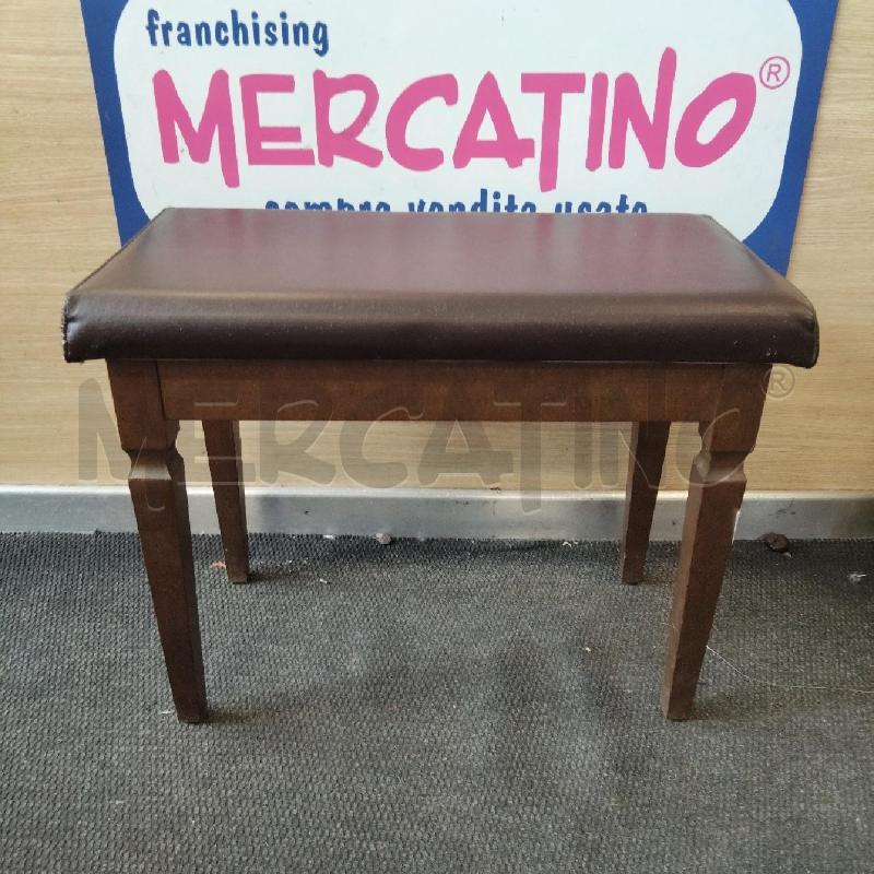 PANCHETTA GAMBE LEGNOSEDUTA MARRONE IMBOTTITA | Mercatino dell'Usato Domodossola 1