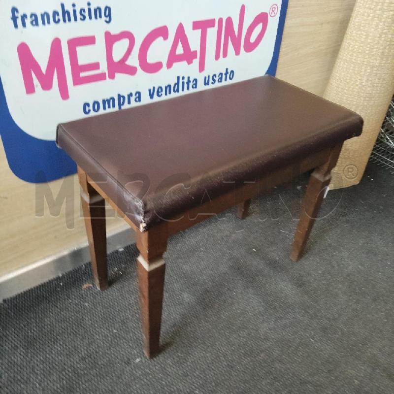 PANCHETTA GAMBE LEGNOSEDUTA MARRONE IMBOTTITA | Mercatino dell'Usato Domodossola 3
