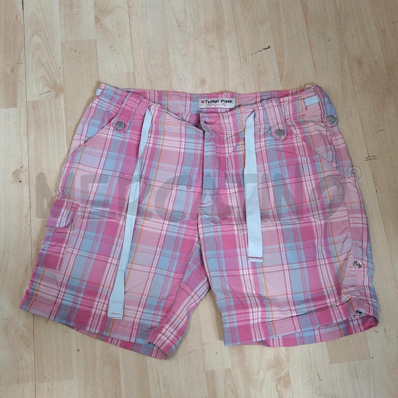 PANTALONCINO DONNA THINK PINK SCOZZESE ROSA | Mercatino dell'Usato Domodossola 1