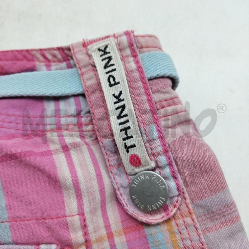 PANTALONCINO DONNA THINK PINK SCOZZESE ROSA | Mercatino dell'Usato Domodossola 3