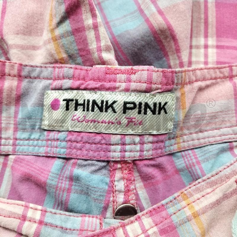 PANTALONCINO DONNA THINK PINK SCOZZESE ROSA | Mercatino dell'Usato Domodossola 4