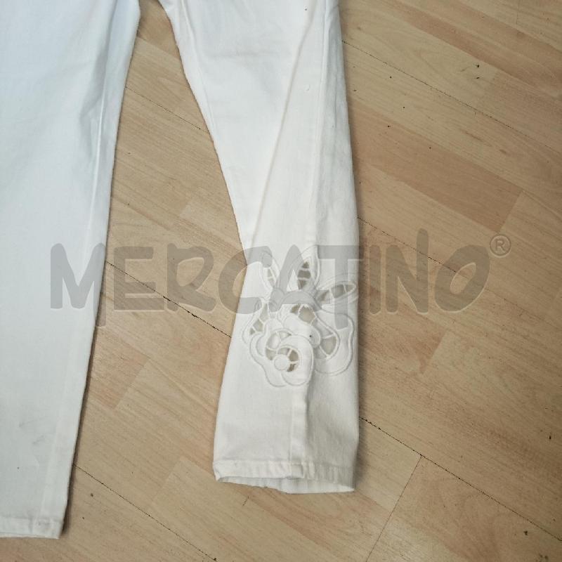 PANTALONE DONNA BIANCO FIORELLA RUBINO FIORE TRAFORATO | Mercatino dell'Usato Domodossola 2