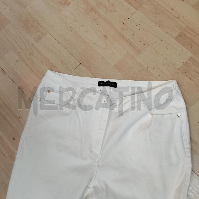 PANTALONE DONNA BIANCO FIORELLA RUBINO FIORE TRAFORATO | Mercatino dell'Usato Domodossola 3