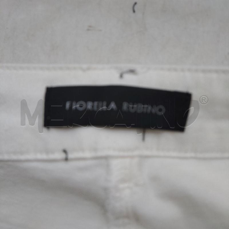 PANTALONE DONNA BIANCO FIORELLA RUBINO FIORE TRAFORATO | Mercatino dell'Usato Domodossola 5