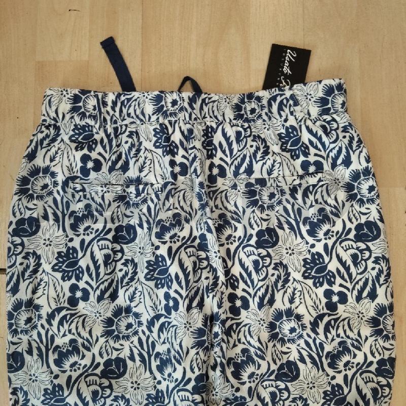 PANTALONE DONNA BIANCO FIORI BLU CORDINO VITA PEPE JEANS | Mercatino dell'Usato Domodossola 3