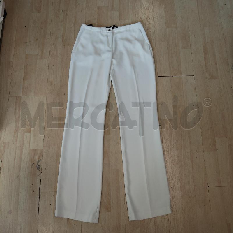 PANTALONE DONNA ELISABETTA FRANCHI BIANCO  | Mercatino dell'Usato Domodossola 1