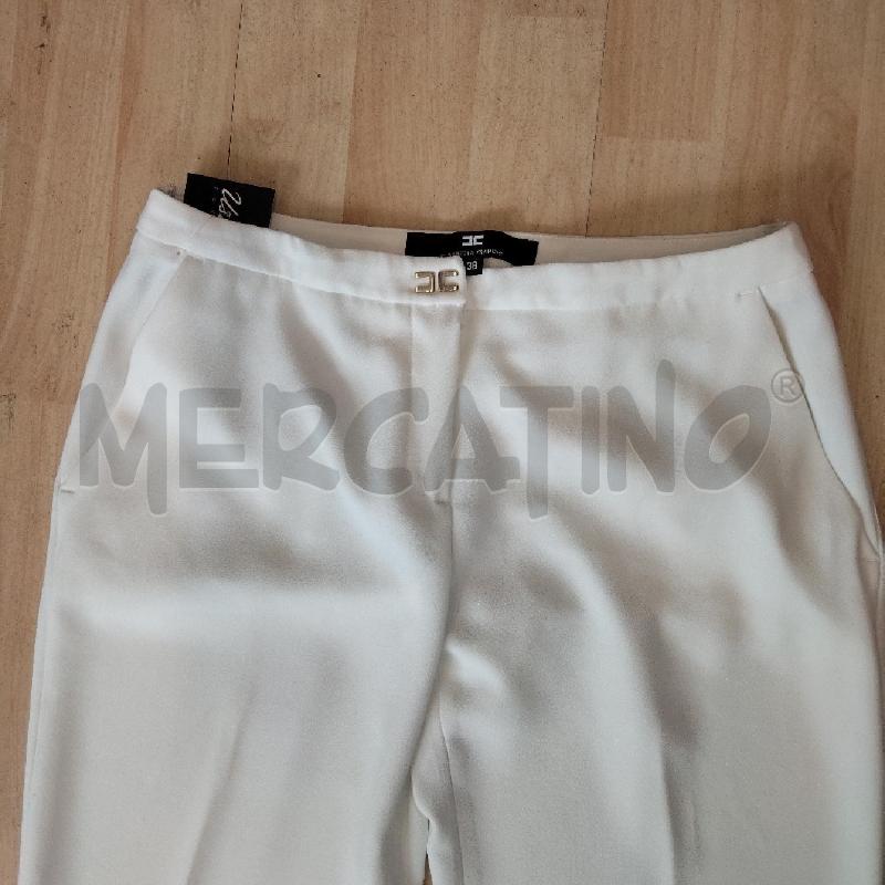 PANTALONE DONNA ELISABETTA FRANCHI BIANCO  | Mercatino dell'Usato Domodossola 2