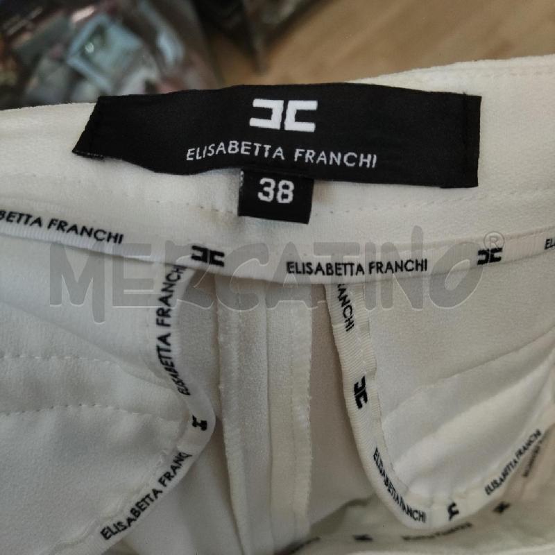 PANTALONE DONNA ELISABETTA FRANCHI BIANCO  | Mercatino dell'Usato Domodossola 4