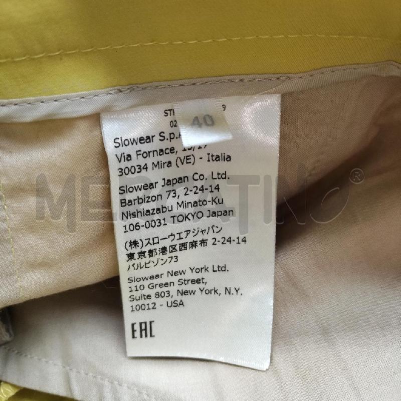 PANTALONE DONNA GIALLO EAC | Mercatino dell'Usato Domodossola 3