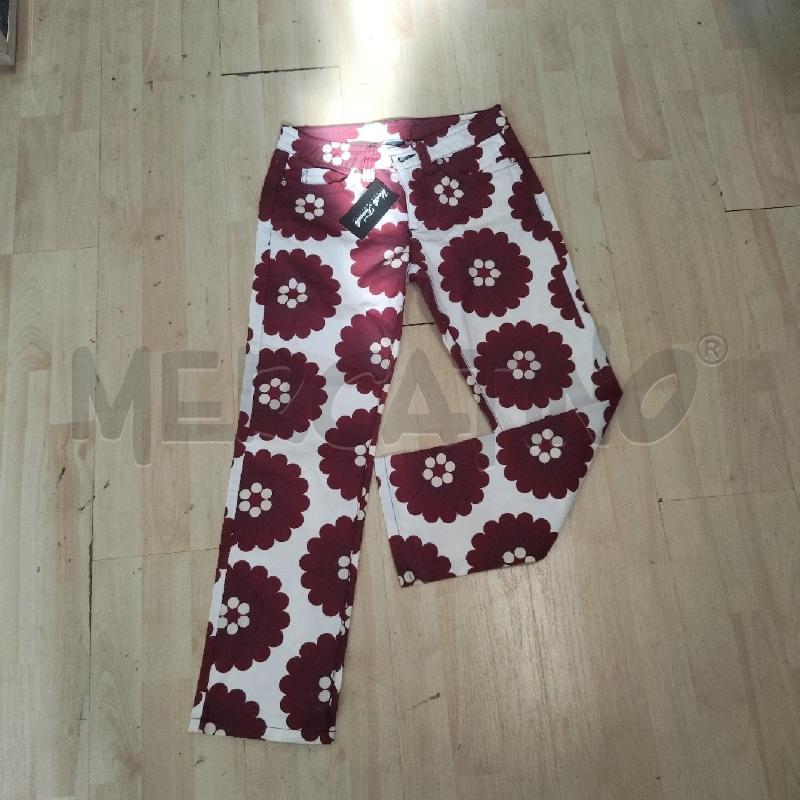 PANTALONE DONNA MARINA YACHTING FIORATO BORDEAUX  | Mercatino dell'Usato Domodossola 1