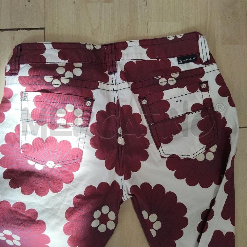 PANTALONE DONNA MARINA YACHTING FIORATO BORDEAUX  | Mercatino dell'Usato Domodossola 3