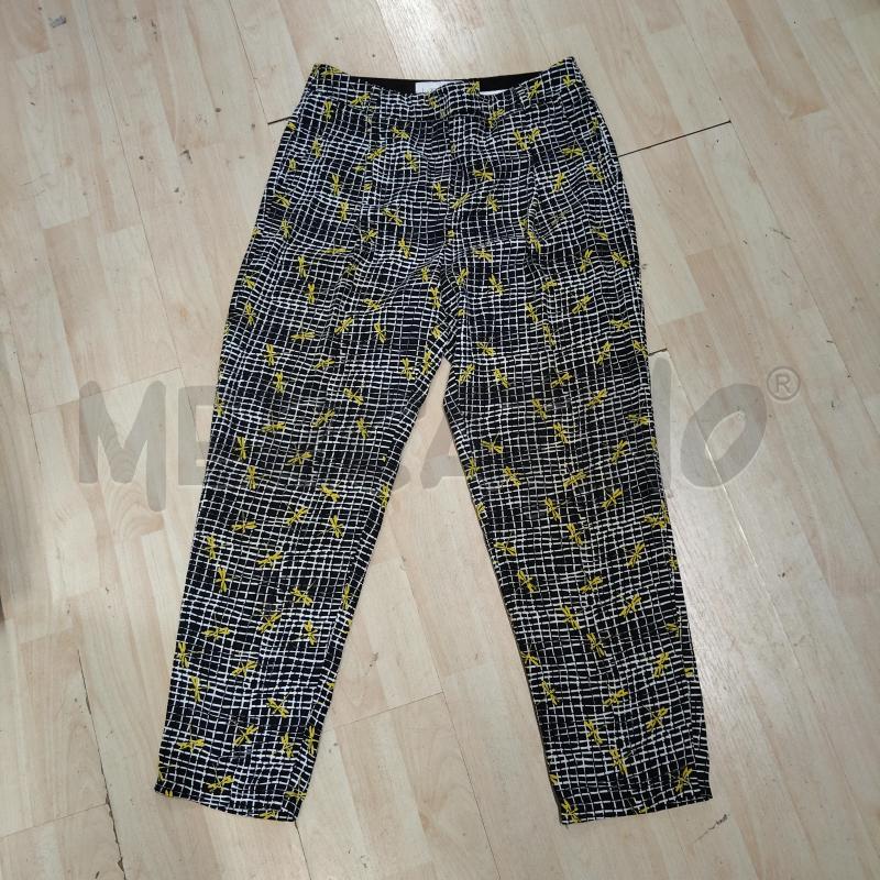 PANTALONE DONNA NERO LIBELLULE GIALLE INTREND | Mercatino dell'Usato Domodossola 1