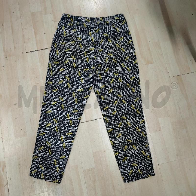 PANTALONE DONNA NERO LIBELLULE GIALLE INTREND | Mercatino dell'Usato Domodossola 2