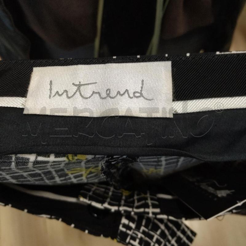 PANTALONE DONNA NERO LIBELLULE GIALLE INTREND | Mercatino dell'Usato Domodossola 3