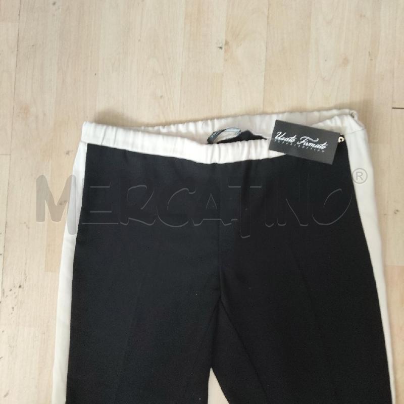 PANTALONE DONNA NERO PANNA ELASTICIZZATO IN VITA TWIN-SET  | Mercatino dell'Usato Domodossola 2