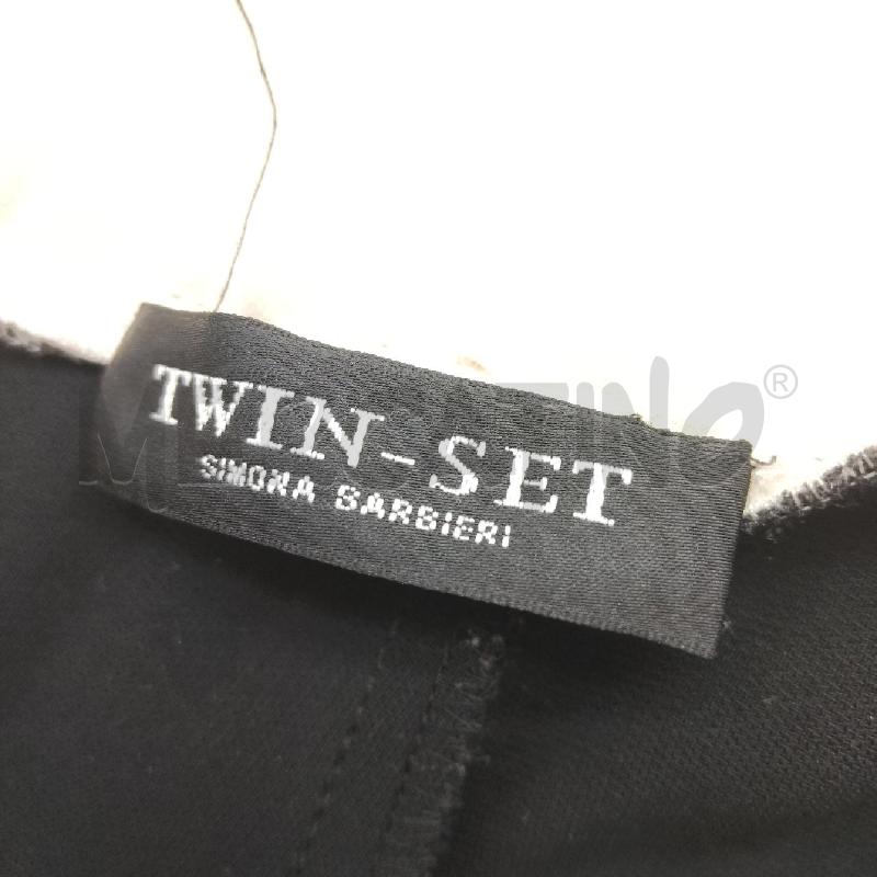 PANTALONE DONNA NERO PANNA ELASTICIZZATO IN VITA TWIN-SET  | Mercatino dell'Usato Domodossola 3