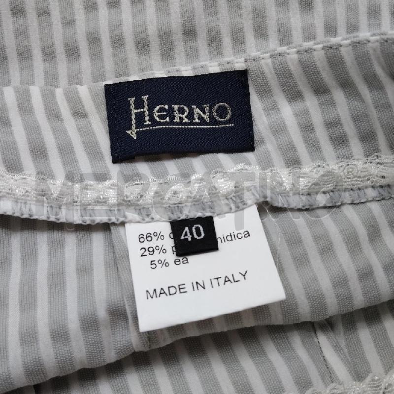 PANTALONE DONNA RIGHE GRIGE BIANCHE HERNO | Mercatino dell'Usato Domodossola 3