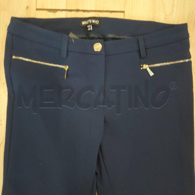 PANTALONE DONNA WHO'S WHO BLU TASCHE CERNIERA  | Mercatino dell'Usato Domodossola 2
