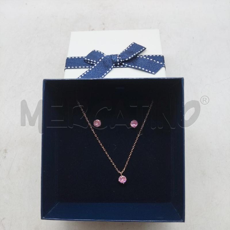 PARURE ORECCHINI GIROCOLLO PIETRE ROSA BLUSPIRIT | Mercatino dell'Usato Domodossola 1