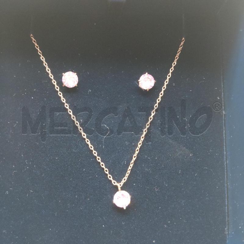 PARURE ORECCHINI GIROCOLLO PIETRE ROSA BLUSPIRIT | Mercatino dell'Usato Domodossola 2