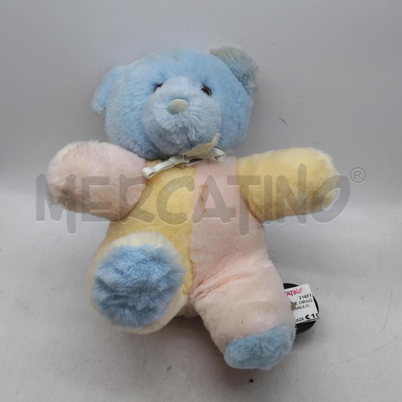 PELUCHE ORSO AZZURRO ROSA GIALLO | Mercatino dell'Usato Domodossola 1