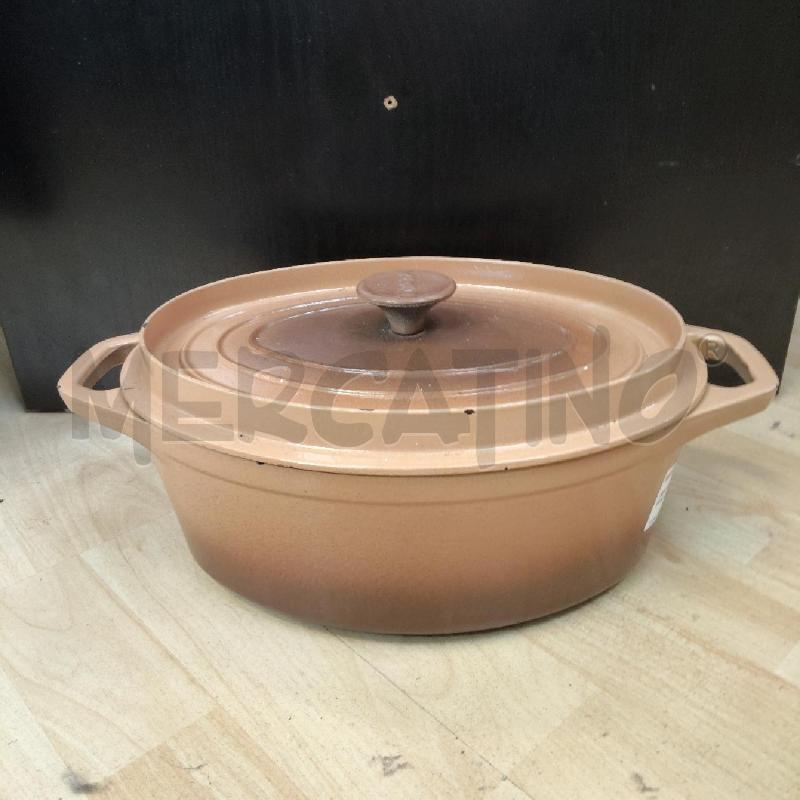 PENTOLA GHISA OVALE BEIGE  | Mercatino dell'Usato Domodossola 1