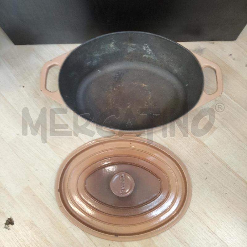 PENTOLA GHISA OVALE BEIGE  | Mercatino dell'Usato Domodossola 3