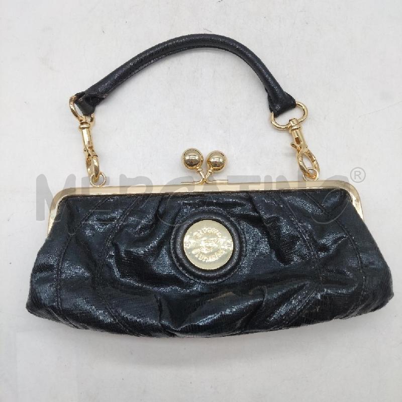POCHETTE NERA LUCIDA CON MANICO BLUGIRL | Mercatino dell'Usato Domodossola 1