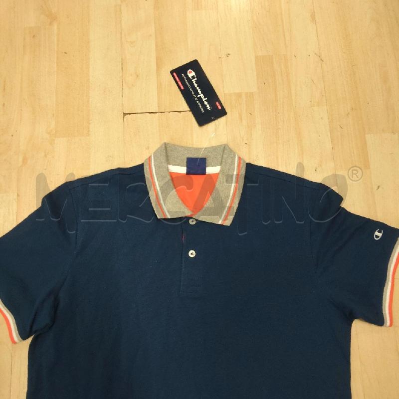 POLO UOMO BLU COLLO GRIGIO ARANCIONE CHAMPION  | Mercatino dell'Usato Domodossola 2