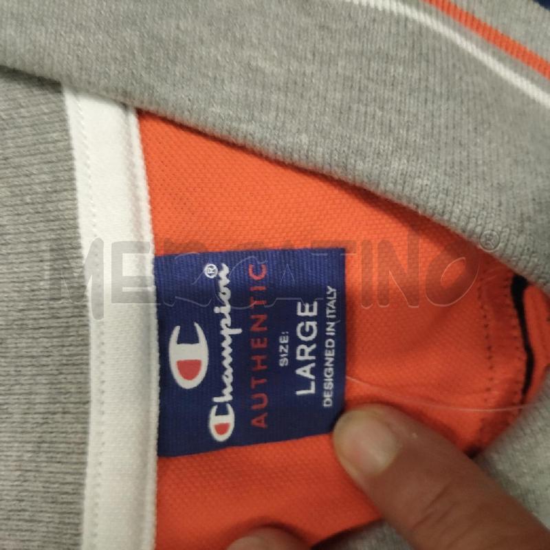 POLO UOMO BLU COLLO GRIGIO ARANCIONE CHAMPION  | Mercatino dell'Usato Domodossola 3
