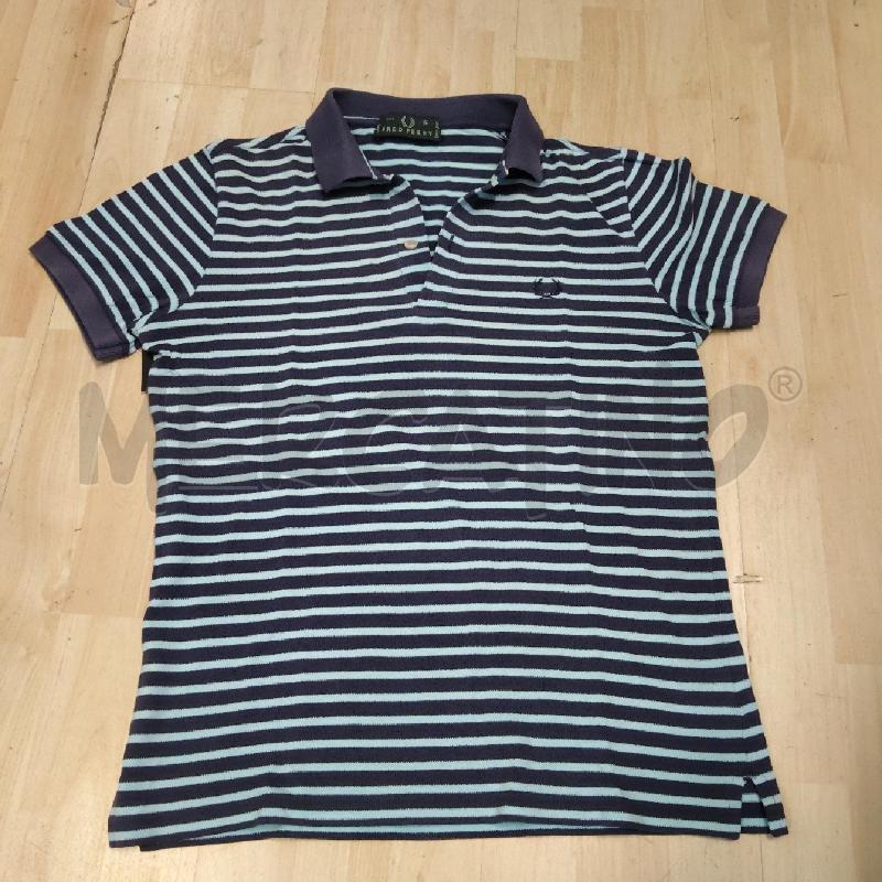 POLO UOMO FRED PERRY AZZURRA BLU COLLO ARANCONE | Mercatino dell'Usato Domodossola 1