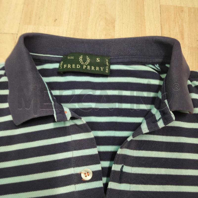 POLO UOMO FRED PERRY AZZURRA BLU COLLO ARANCONE | Mercatino dell'Usato Domodossola 2