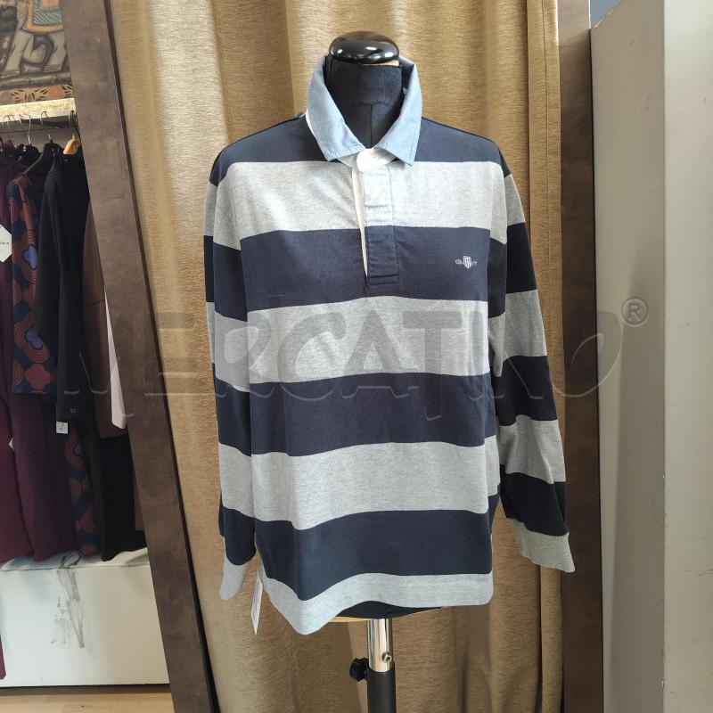 POLO UOMO M.L. RIGHE GRIGIE BLU | Mercatino dell'Usato Domodossola 1