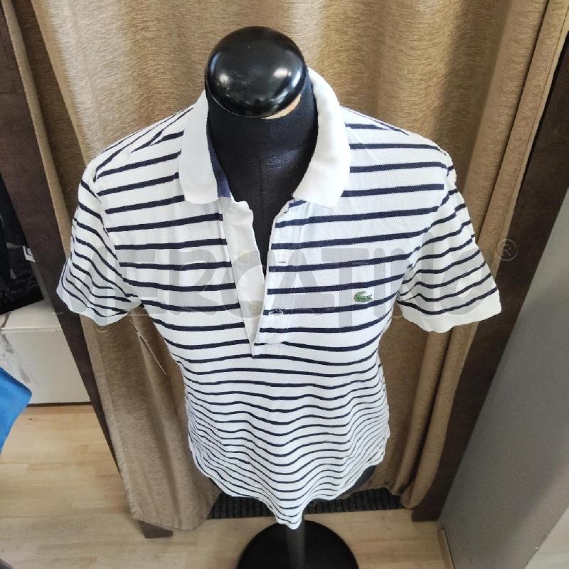 POLO UOMO RIGHE BIANCHE BLU LACOSTE | Mercatino dell'Usato Domodossola 2