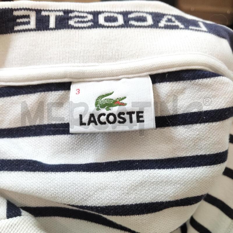 POLO UOMO RIGHE BIANCHE BLU LACOSTE | Mercatino dell'Usato Domodossola 3