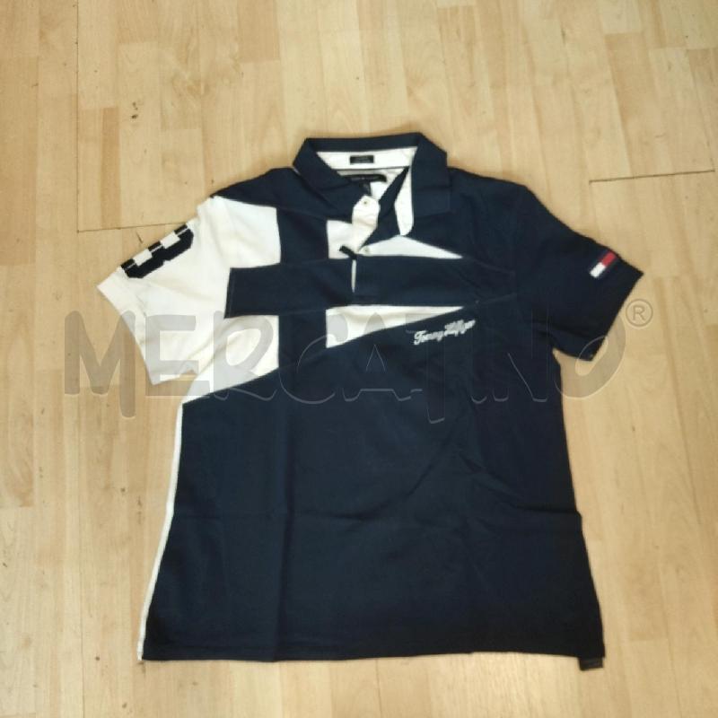 POLO UOMO TOMY HILFINGER BLU BIANCA  | Mercatino dell'Usato Domodossola 1