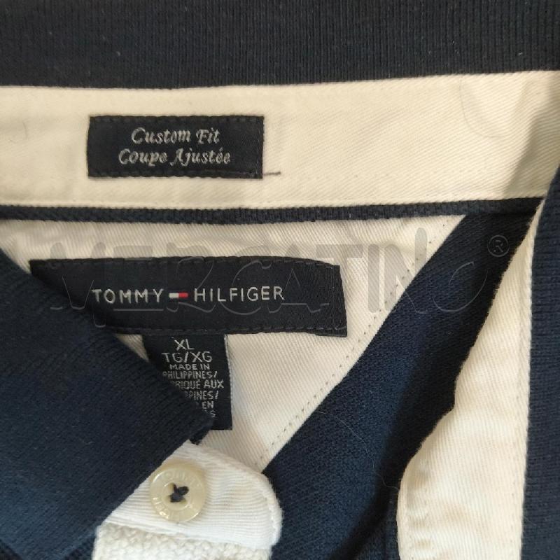 POLO UOMO TOMY HILFINGER BLU BIANCA  | Mercatino dell'Usato Domodossola 3