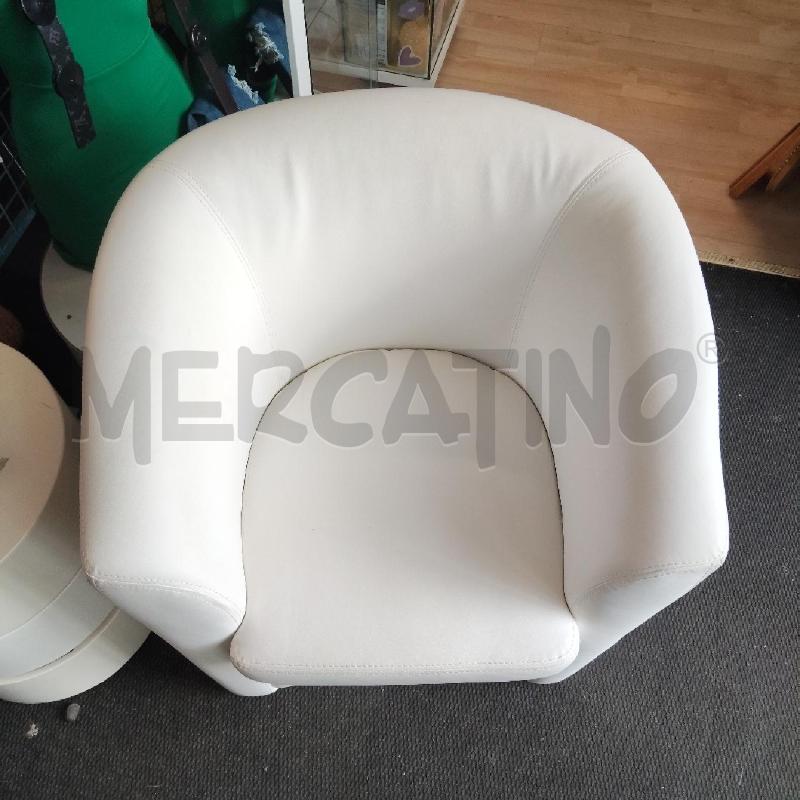 POLTRONA ECOPELLE BIANCA | Mercatino dell'Usato Domodossola 2
