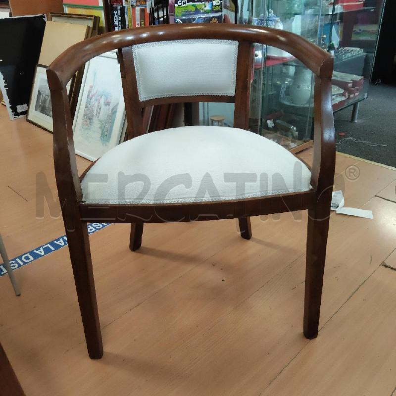 POLTRONCINE COPPIA LEGNO SEDUTA BIANCA  | Mercatino dell'Usato Domodossola 2