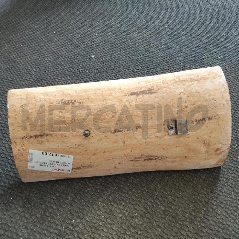 PORTA CANDELA CERAMICA FIORE RILIEVO SUPPORTO FERRO | Mercatino dell'Usato Domodossola 3