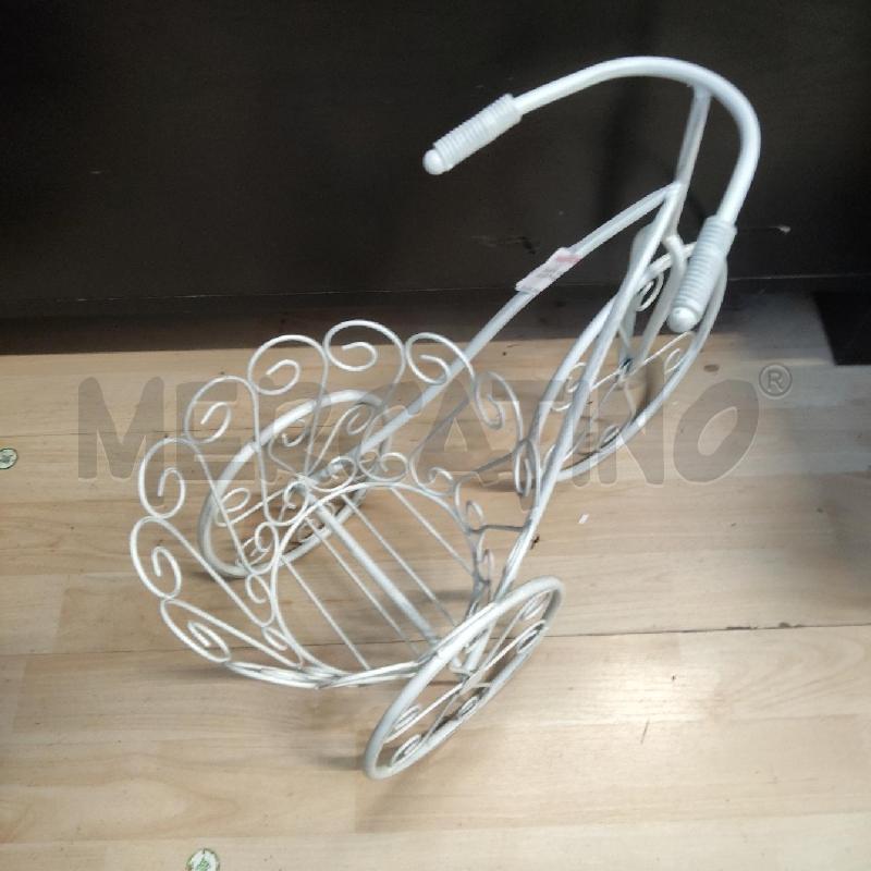 PORTA VASO BIANCO BICICLETTINA | Mercatino dell'Usato Domodossola 2