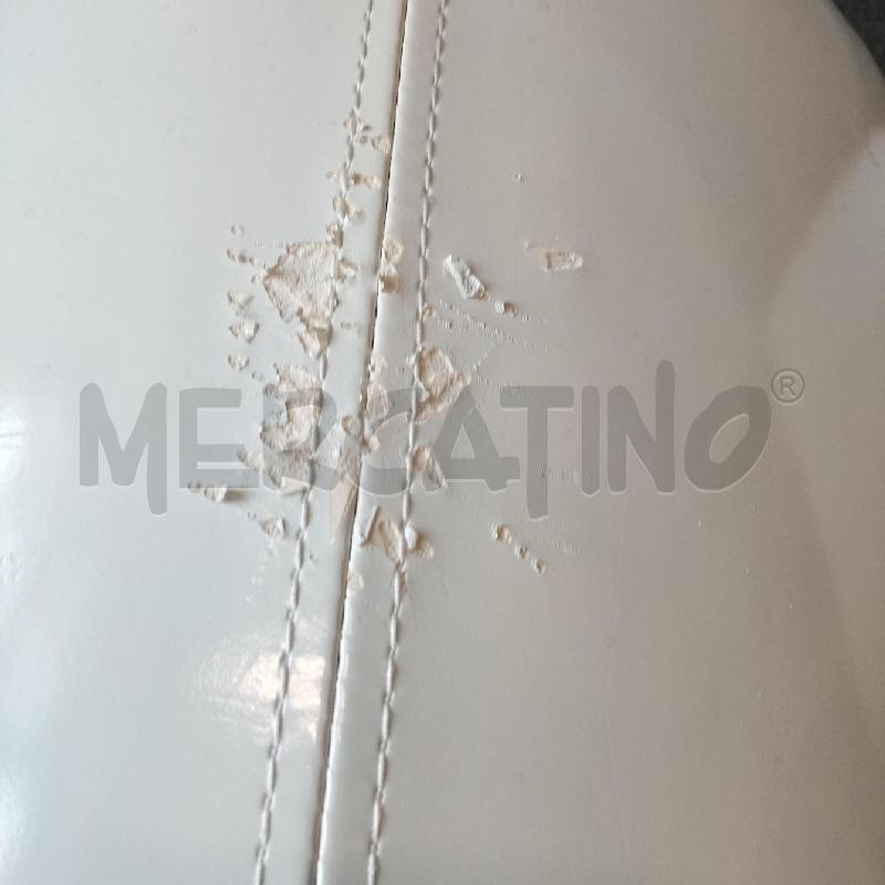 POUF ROTONDO SEMILPELLE PANNA  | Mercatino dell'Usato Domodossola 3