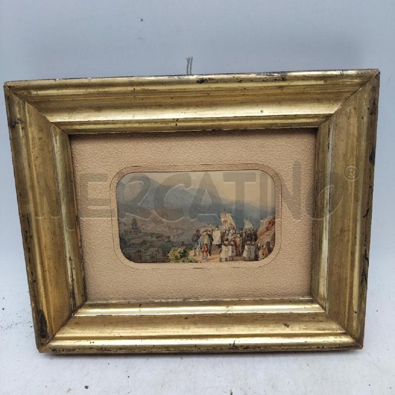 QUADRETTO VECCHIO DISEGNO CORNICE RETTANGOLARE | Mercatino dell'Usato Domodossola 1